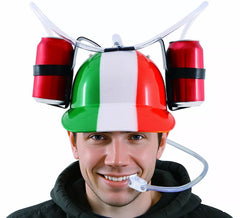 Capacete para bebida com a bandeira italiana