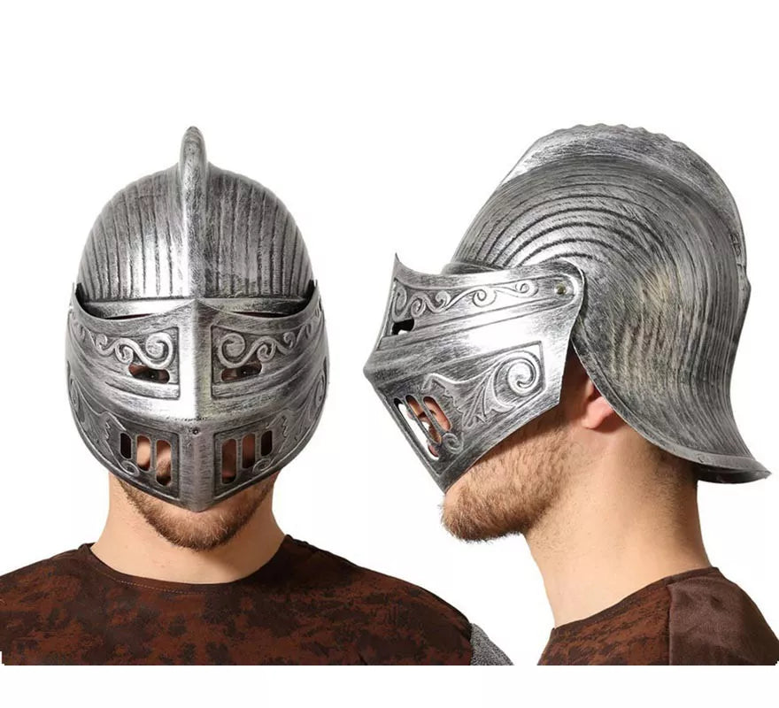 Translation missing: pt-PT.Casco Plateado Medieval con Visera