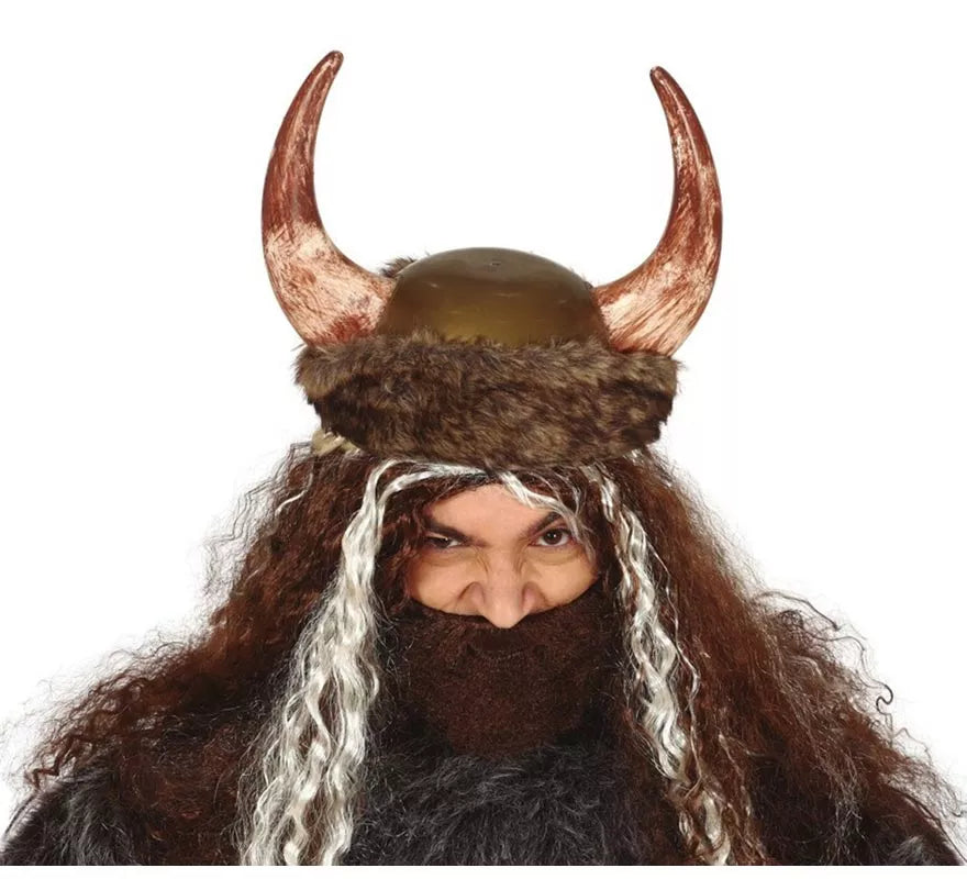 Translation missing: pt-PT.Casco Vikingo con Cuernos y Piel