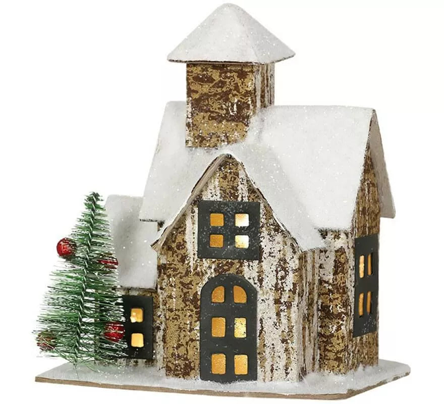 Translation missing: pt-PT.Casita Nevada con Luz 22,5x19,5x14 cm
