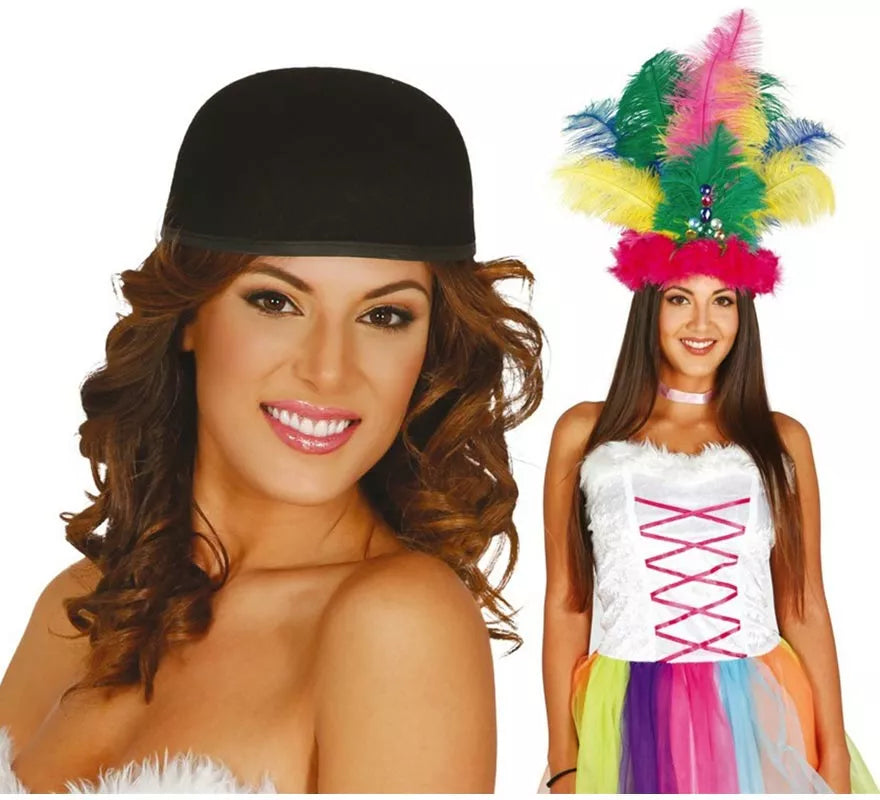 Translation missing: pt-PT.Casquete de fieltro negro para decorar