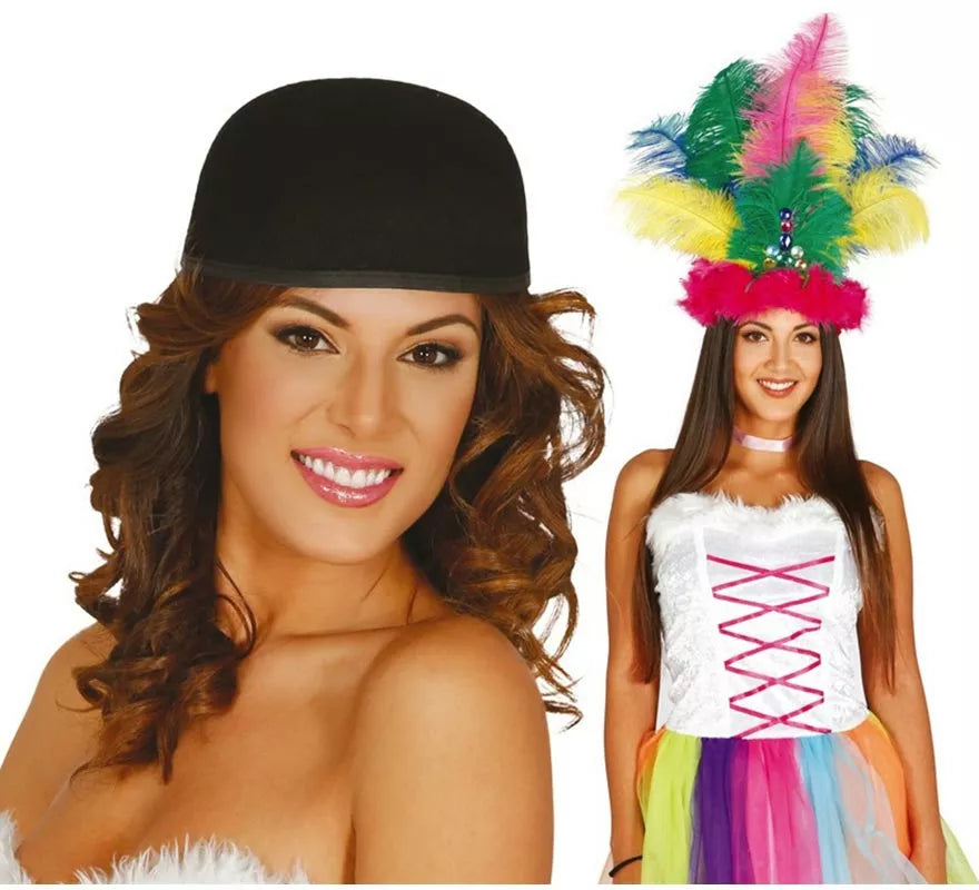 Translation missing: pt-PT.Casquete de fieltro negro para decorar