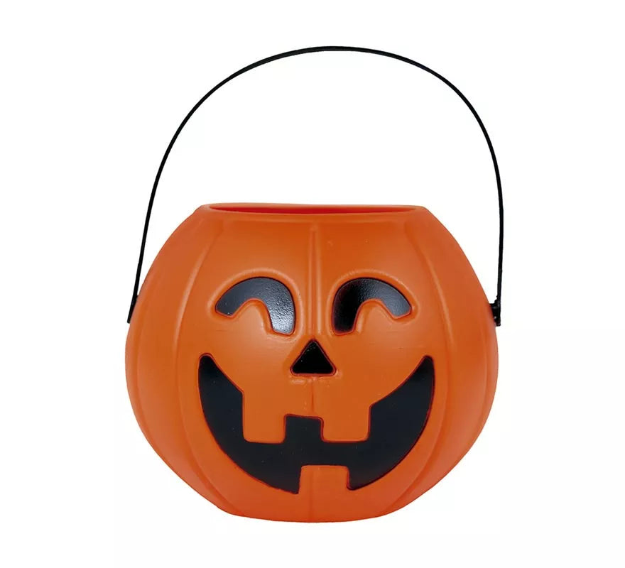 Translation missing: pt-PT.Cesta Calabaza 11 cm de plástico para Halloween