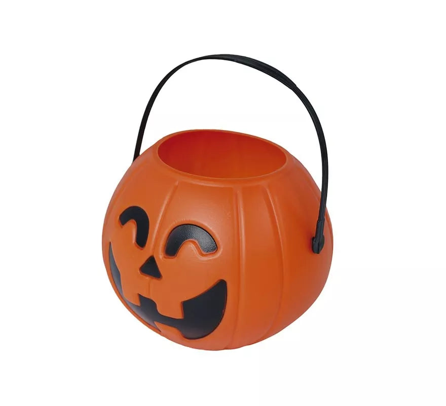Translation missing: pt-PT.Cesta Calabaza 11 cm de plástico para Halloween