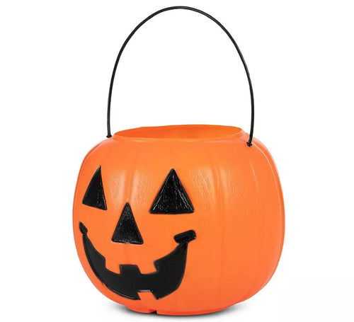 Cesta de Calabaza naranja con asa de 21,6x21,6x30,5 cm