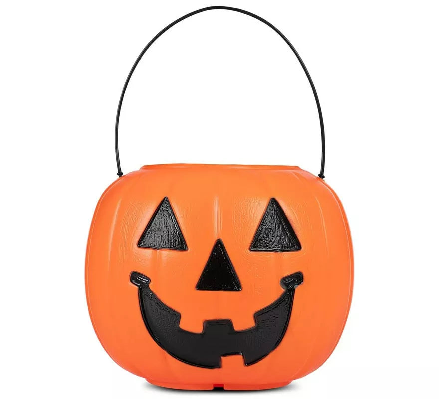 Translation missing: pt-PT.Cesta de Calabaza naranja con asa de 21,6x21,6x30,5 cm