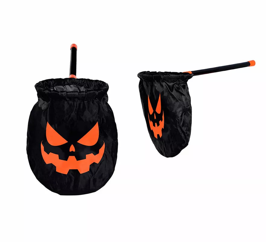 Translation missing: pt-PT.Cesta de Calabaza negra con Palo de 50 cm