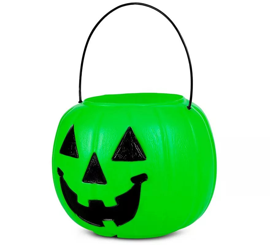 Translation missing: pt-PT.Cesta de Calabaza verde con asa de 21,6x21,6x30,5 cm