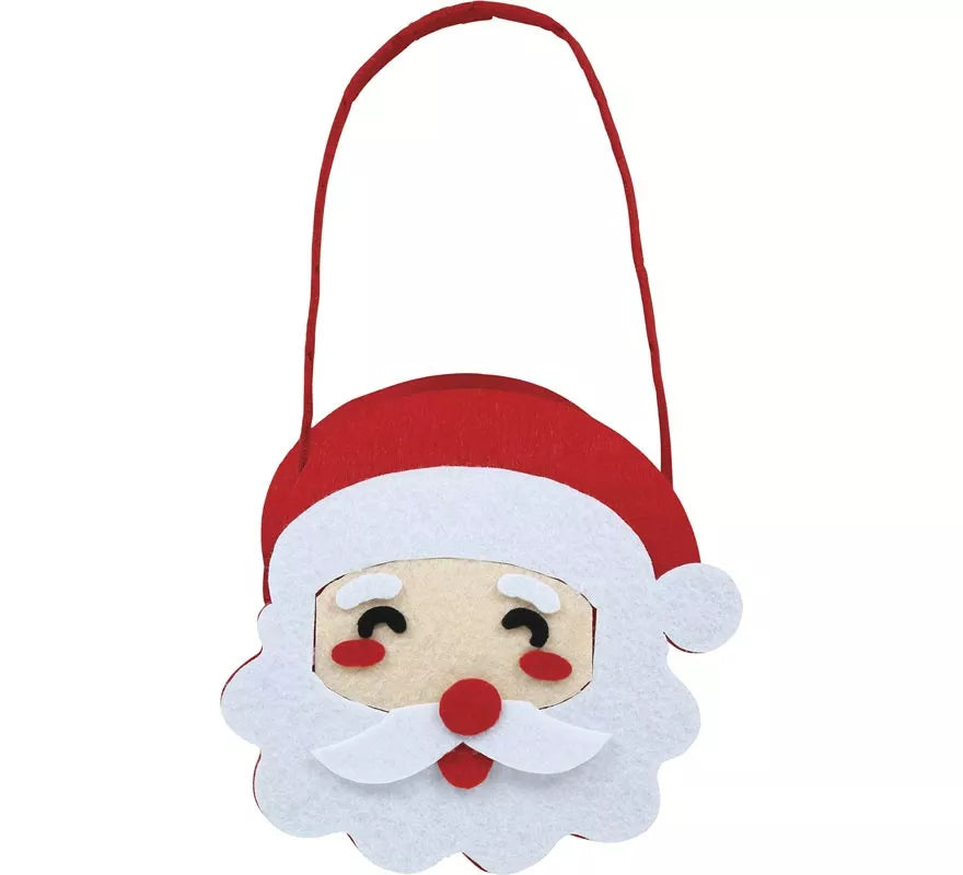 Translation missing: pt-PT.Cesta de Papá Noel de Fieltro de 15x14 cm