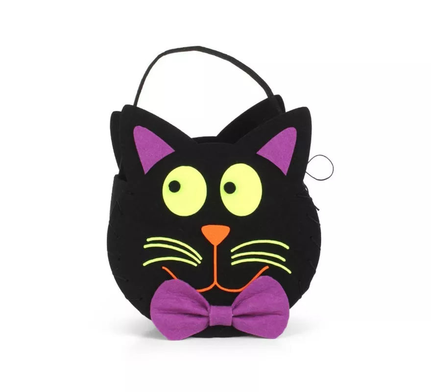 Translation missing: pt-PT.Cesta para dulces Gato de fieltro de 17x12x6 cm