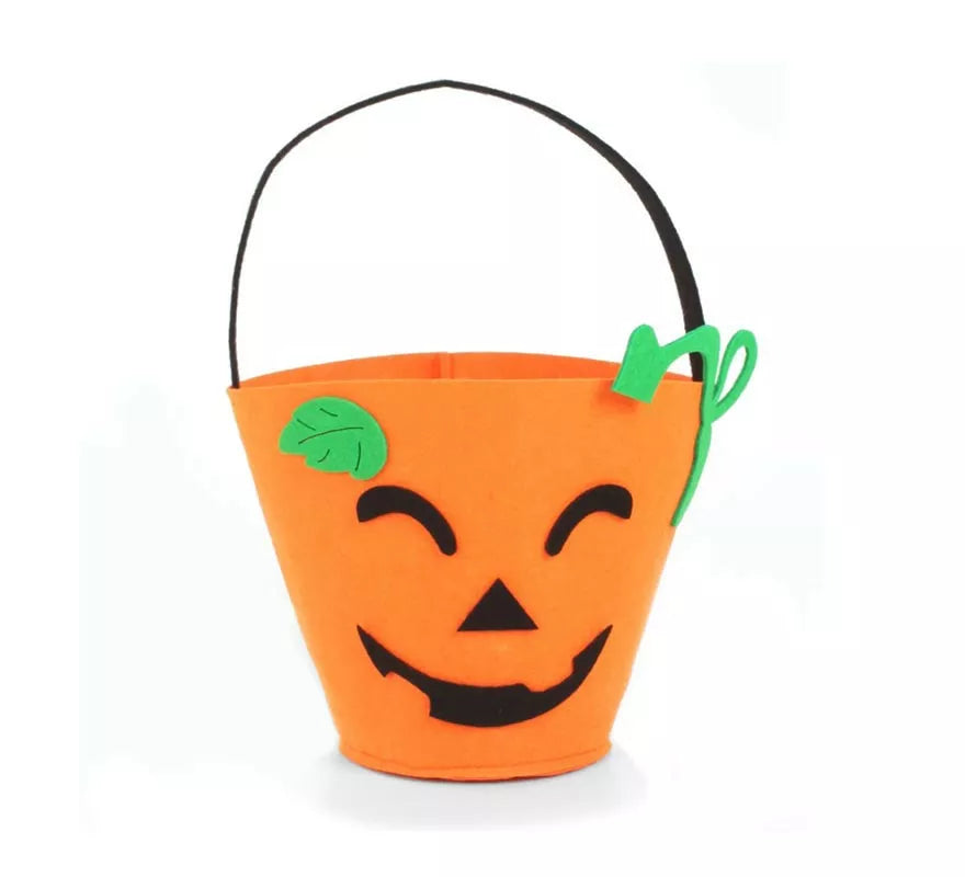 Translation missing: pt-PT.Cesta para dulces Happy Calabaza de fieltro de 14,5x10 cm