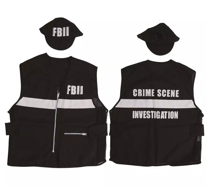 Chaleco antibalas y gorra del F.B.I. para adulto