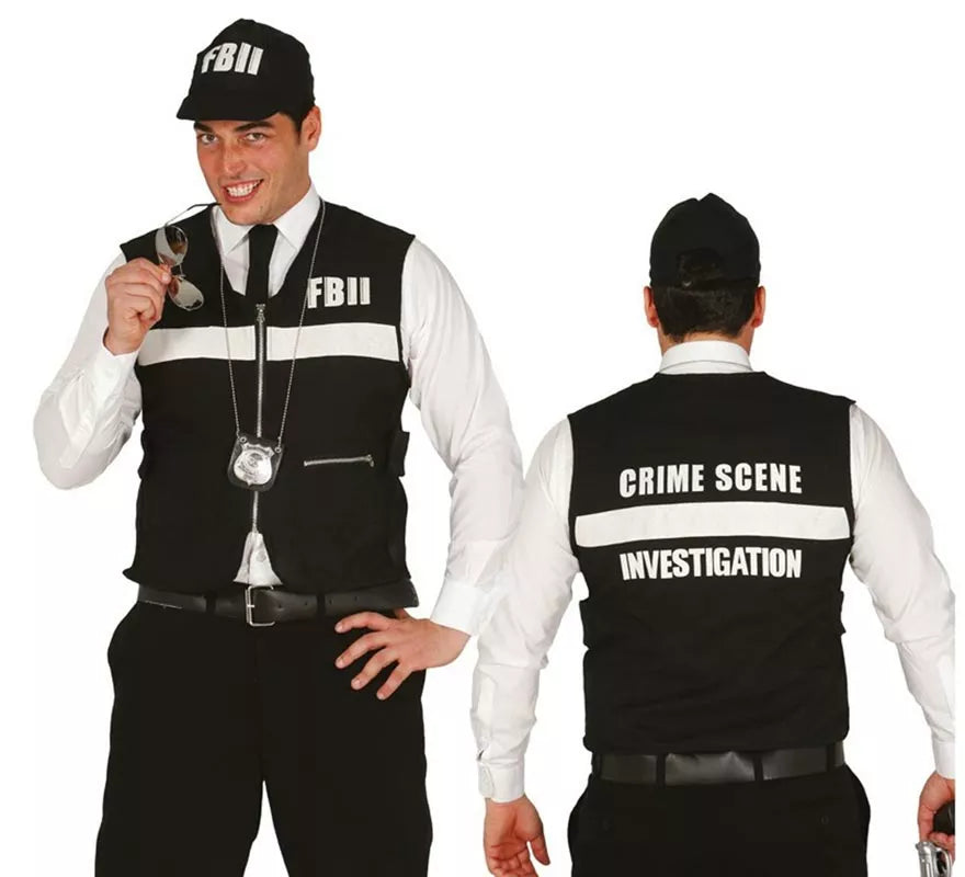 Translation missing: pt-PT.Chaleco antibalas y gorra del F.B.I. para adulto