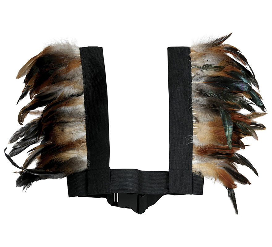 Translation missing: pt-PT.Chaleco con Plumas marrones adulto