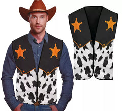 Colete de xerife cowboy adulto