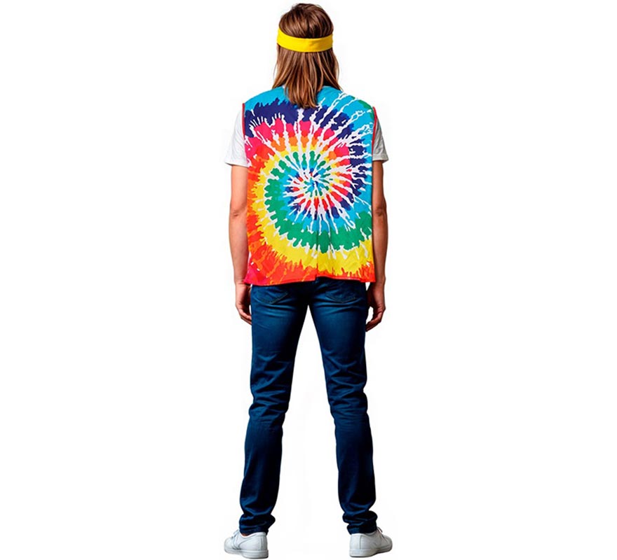 Translation missing: pt-PT.Chaleco de Hippie círculos multicolor adulto