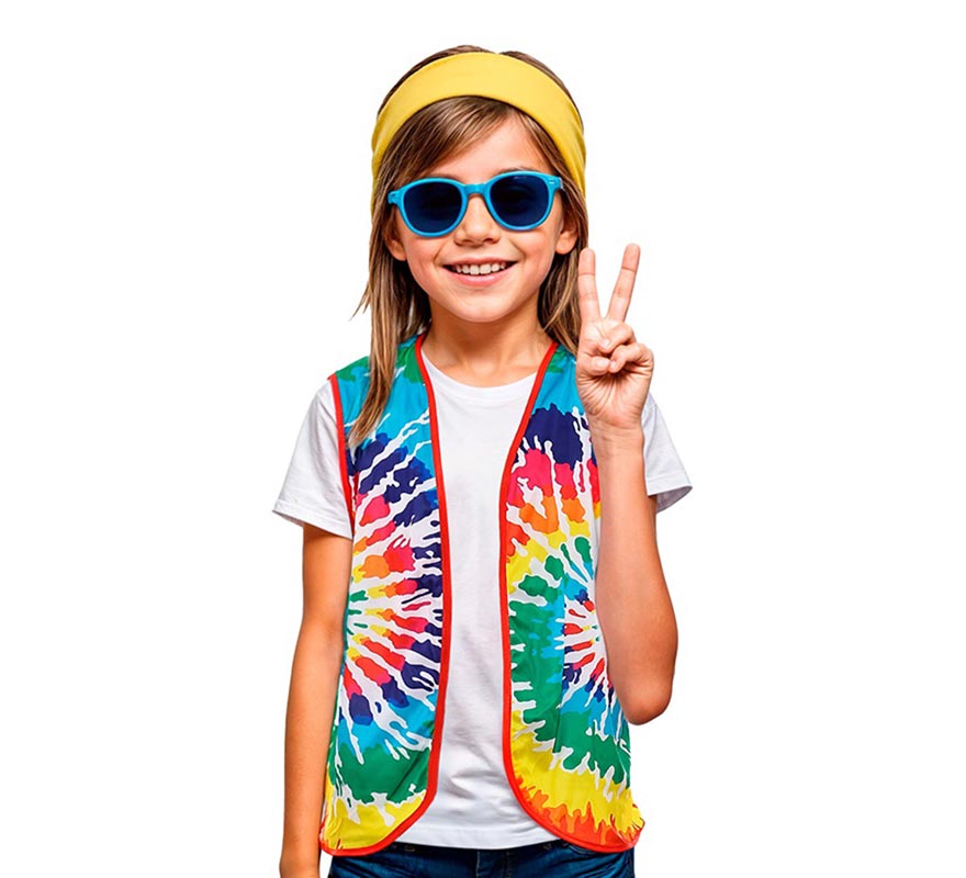 Translation missing: pt-PT.Chaleco de Hippie círculos multicolor infantil