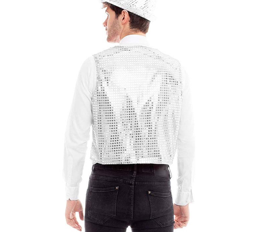 Translation missing: pt-PT.Chaleco de Lentejuelas color Plata para hombre