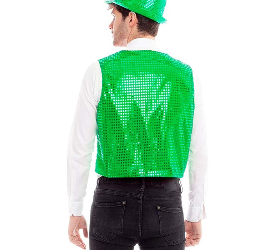 Translation missing: pt-PT.Chaleco de Lentejuelas color Verde para hombre