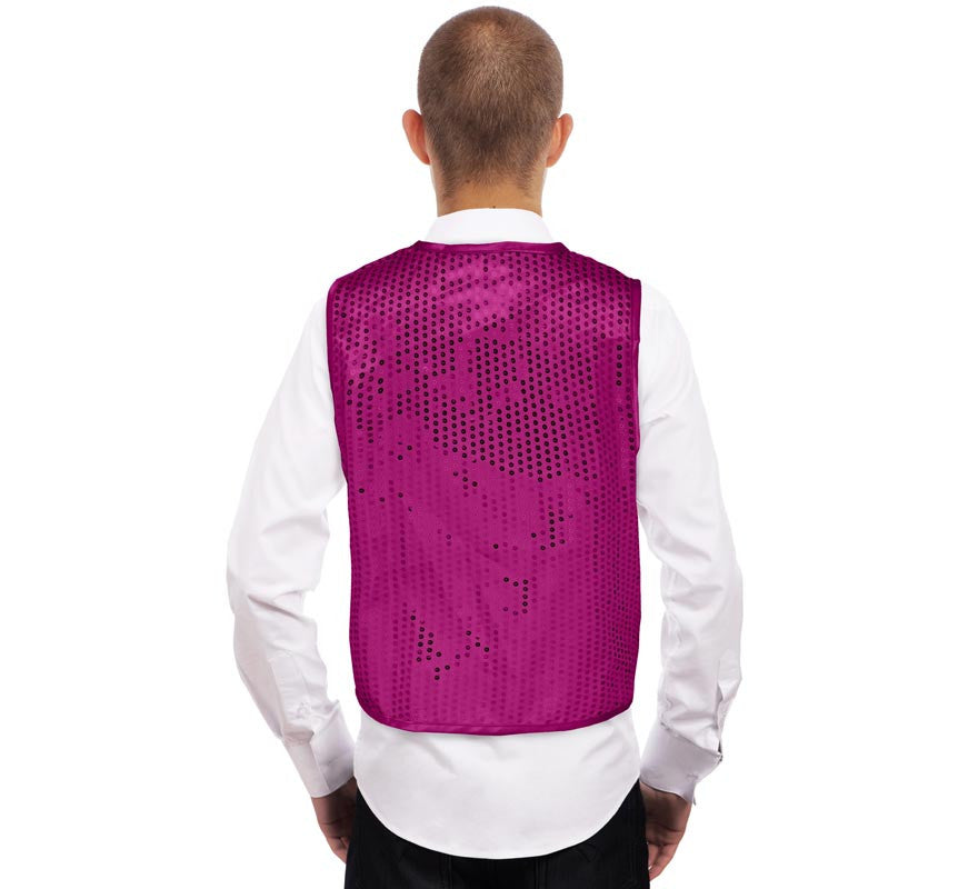 Translation missing: pt-PT.Chaleco de Lentejuelas fucsia para adultos