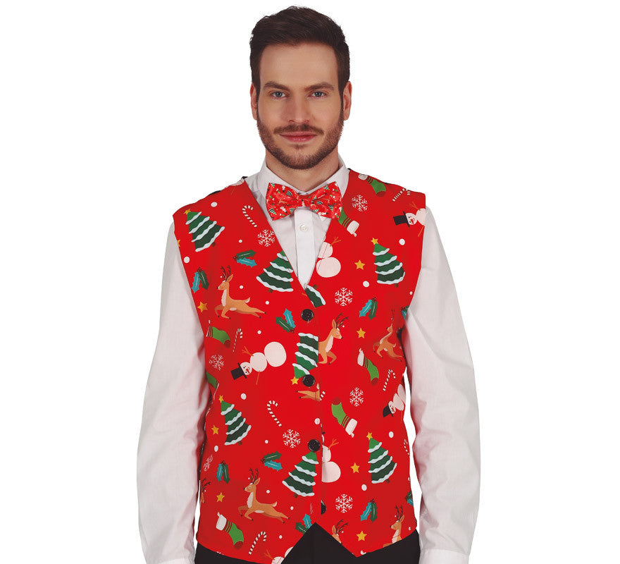 Translation missing: pt-PT.Chaleco de Navidad Rojo Adulto