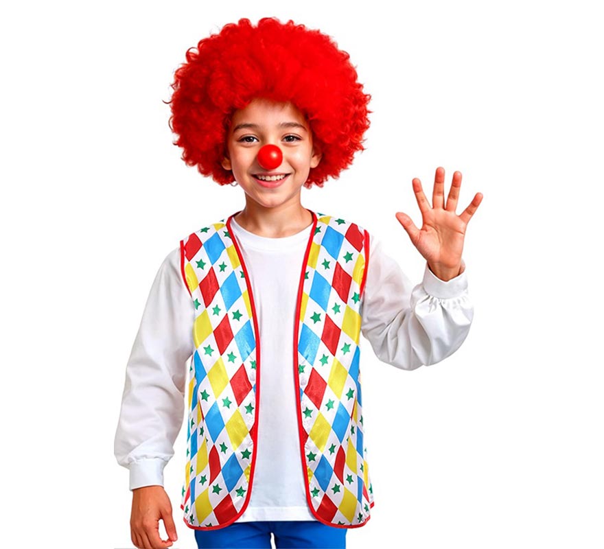Translation missing: pt-PT.Chaleco de Payaso rombos y estrellas infantil