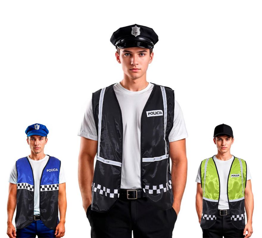 Translation missing: pt-PT.Chaleco de Policía a cuadros adulto en varios colores
