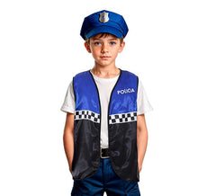 Colete de Polícia aos quadrados infantil em várias cores