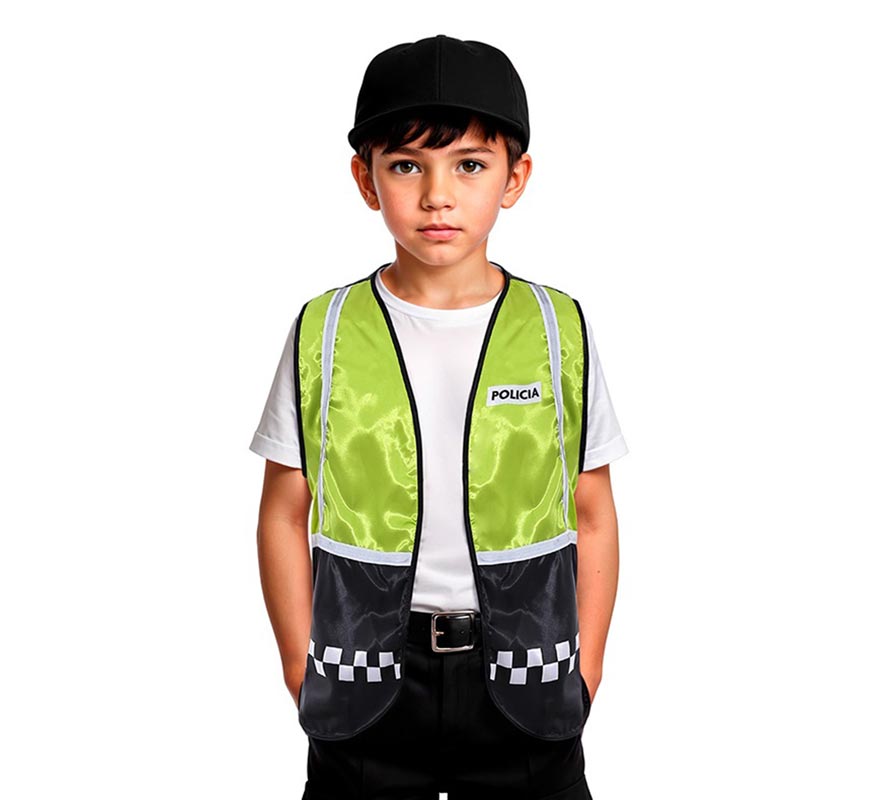 Chaleco de Policía a cuadros infantil en varios colores