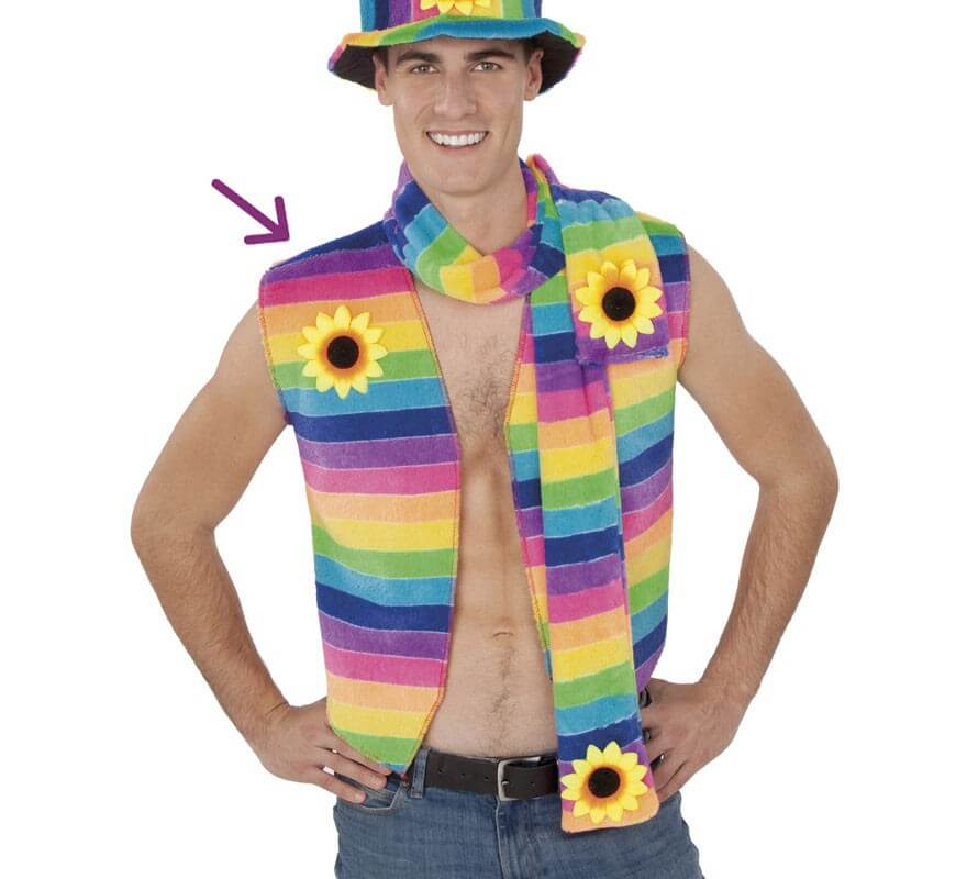 Chaleco Hippie Arcoíris