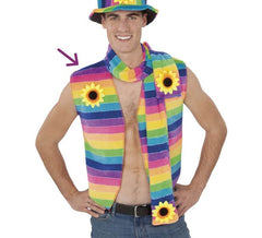 Colete Hippie Arco-Íris