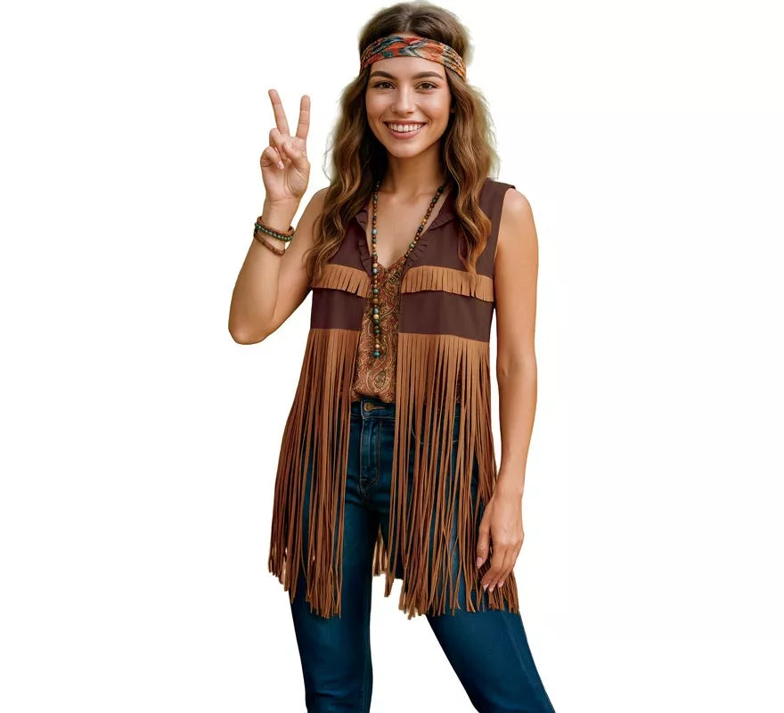 Translation missing: pt-PT.Chaleco Hippie con Flecos para mujer