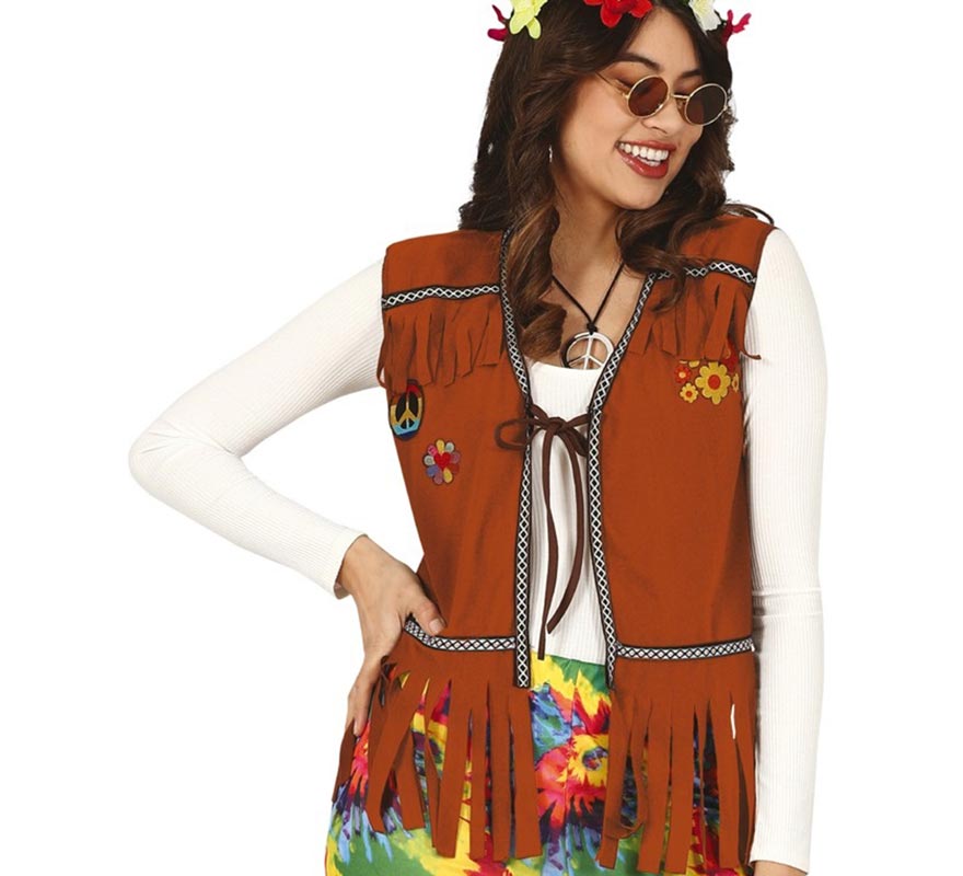 Translation missing: pt-PT.Chaleco Hippie Marrón para Mujer