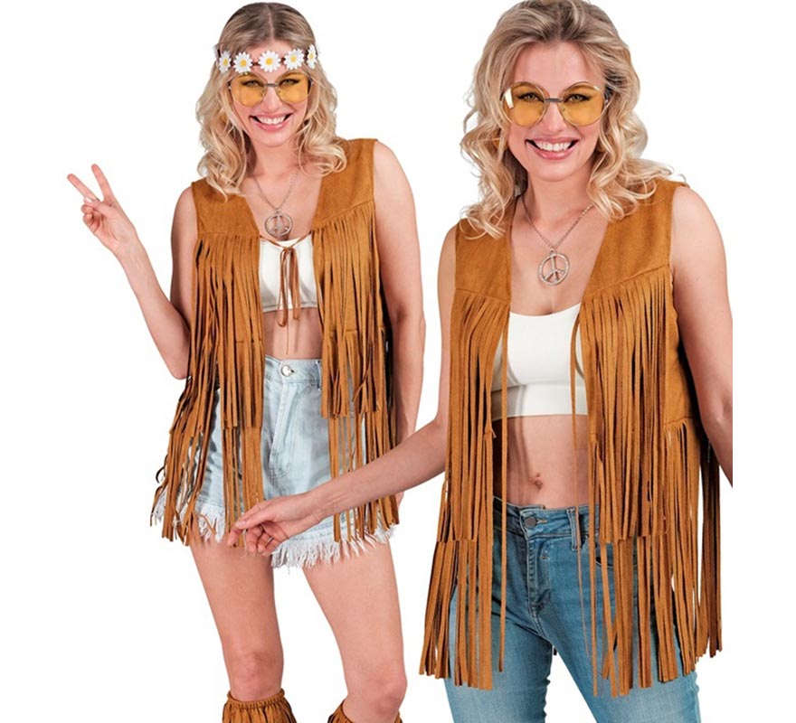 Translation missing: pt-PT.Chaleco Hippie marrón para mujer