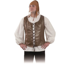 Colete marrom medieval para homens