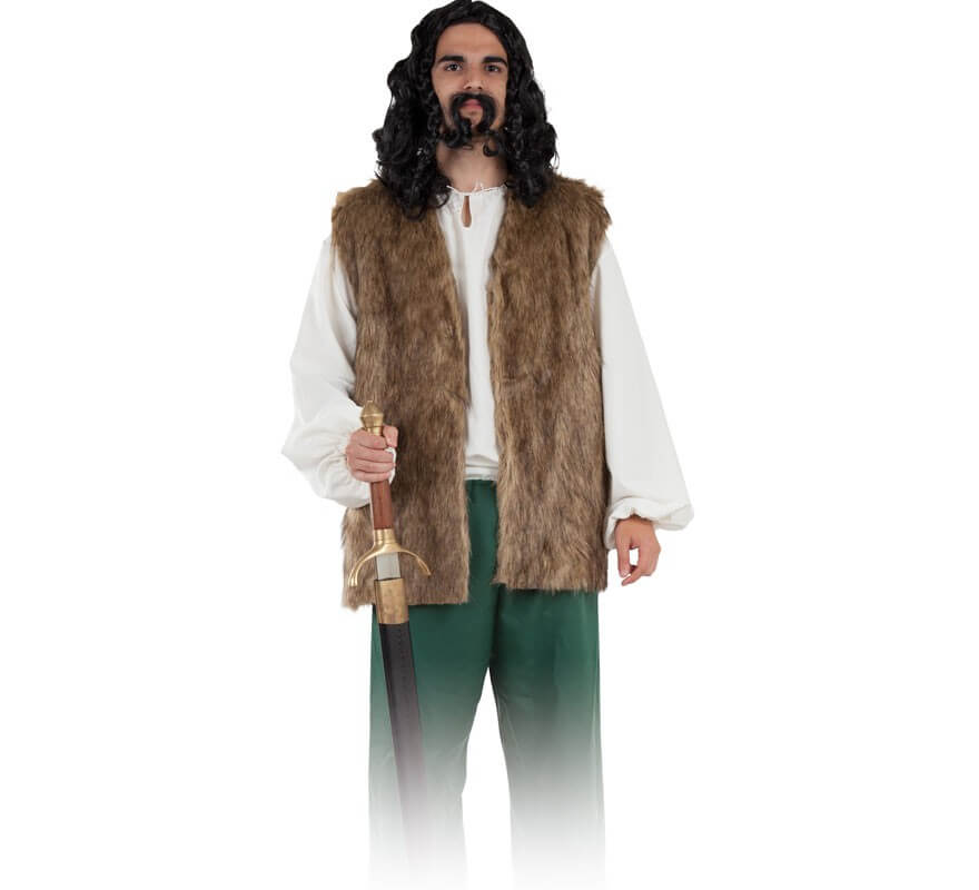 Translation missing: pt-PT.Chaleco Medieval de Pelo Oscuro