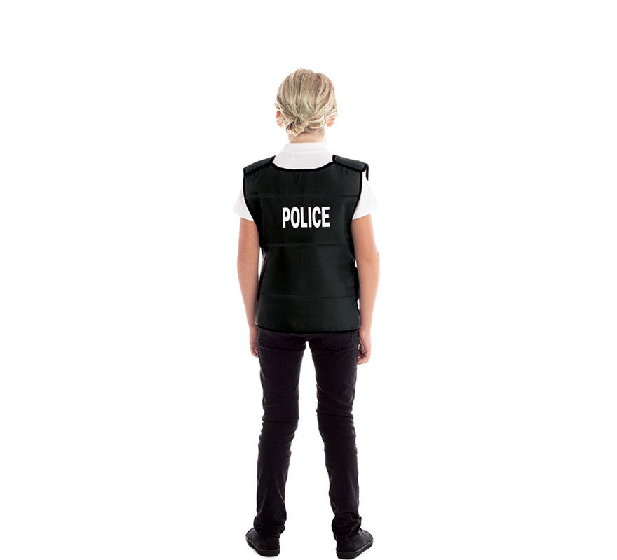 Translation missing: pt-PT.Chaleco negro de Policía para niño