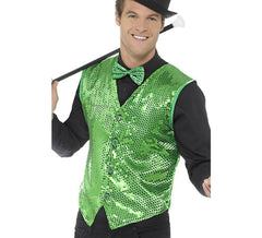 Colete verde com lantejoulas para homem