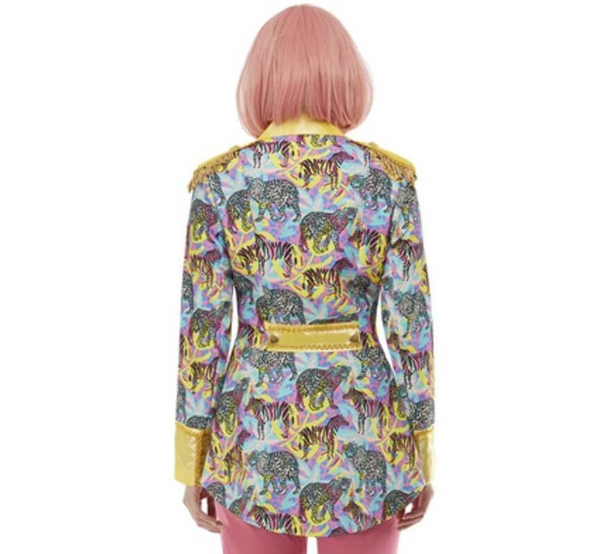 Translation missing: pt-PT.Chaqueta Años 70 Amarilla y Azul con detalles dorados para mujer