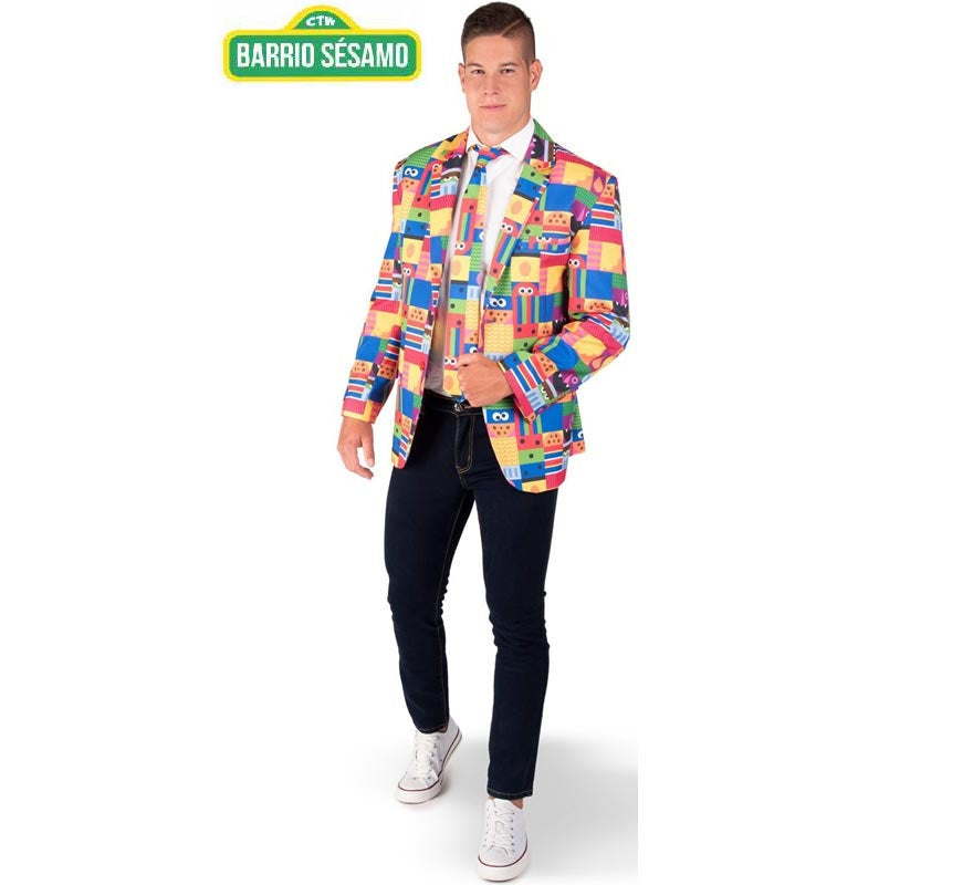 Translation missing: pt-PT.Chaqueta de Barrio Sésamo multicolor para hombre