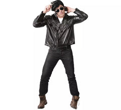 Casaco motociclista ou Rocker preto para homem