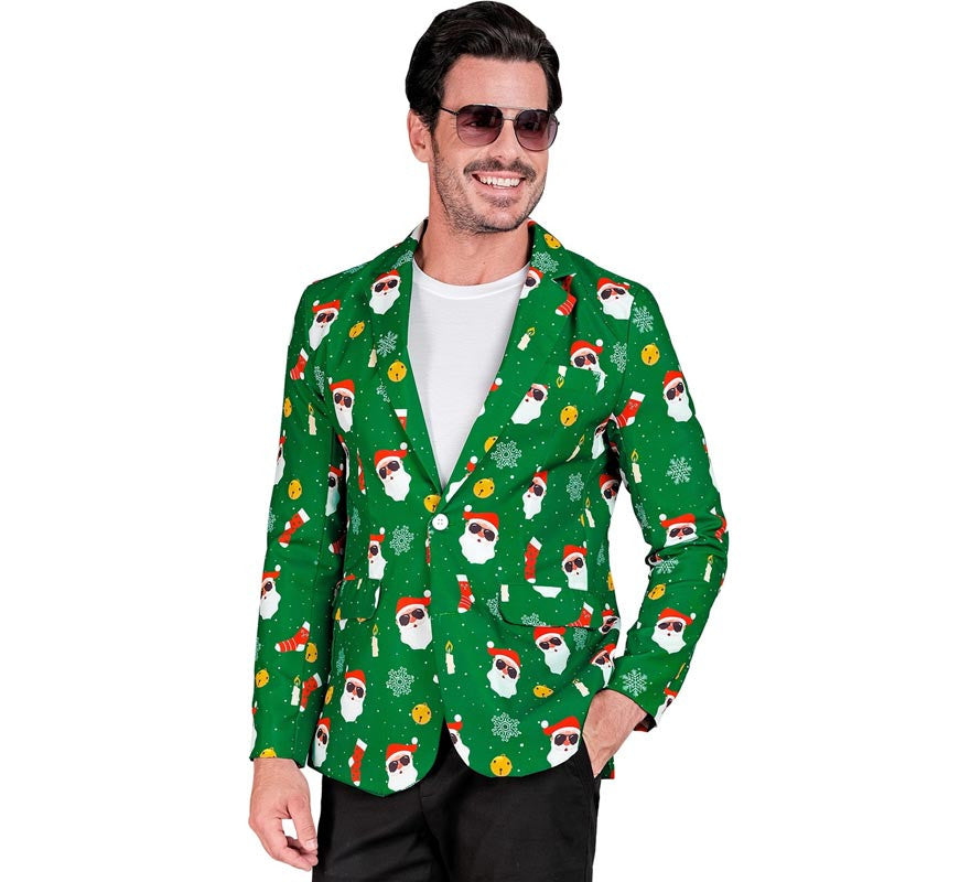 Translation missing: pt-PT.Chaqueta de Papá Noel verde para hombre