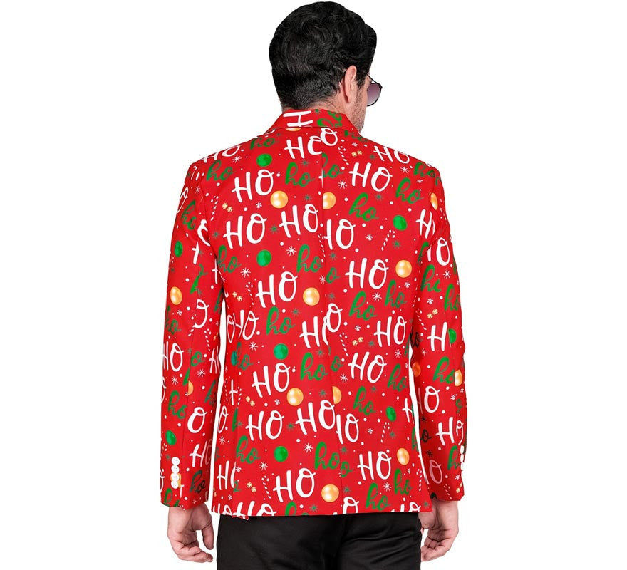 Translation missing: pt-PT.Chaqueta Feliz Navidad ho ho rojo para hombre