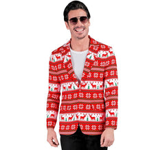 Casaco vermelho e branco Feliz Natal para homem