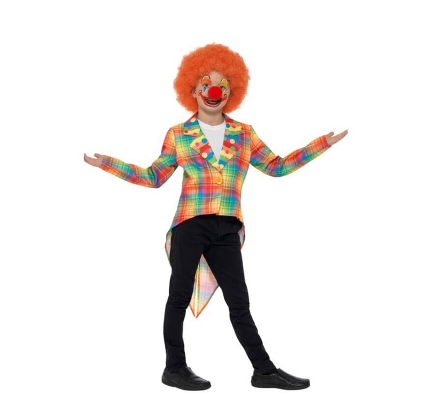 Translation missing: pt-PT.Chaqueta o Frac Multicolor a cuadros de Payaso para niña