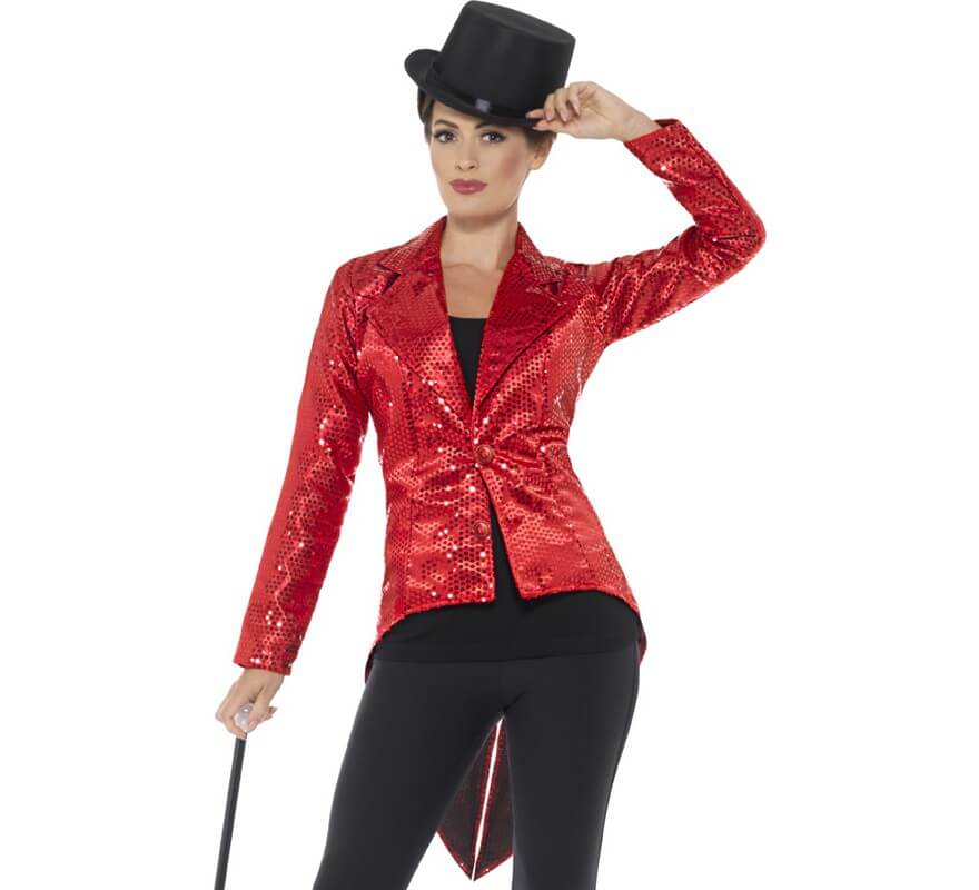Translation missing: pt-PT.Chaqueta Roja con lentejuelas para mujer