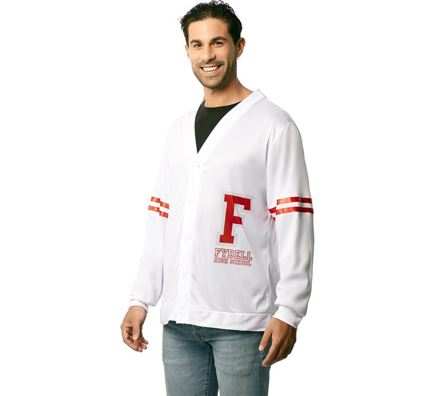 Translation missing: pt-PT.Chaqueta Universitaria de los años 50 blanca para hombre