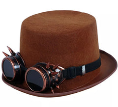 Parte superior de Steampunk com vidros cravados