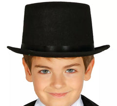 Chapéu de feltro infantil preto