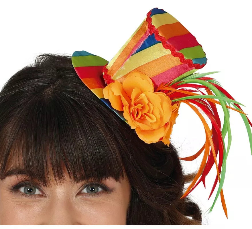 Translation missing: pt-PT.Chistera Mini con Rosas Multicolor